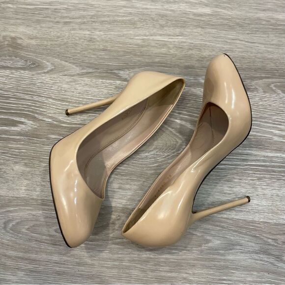 SERGIO ROSSI Beige Patent-leather pumps - Picture 3 of 9